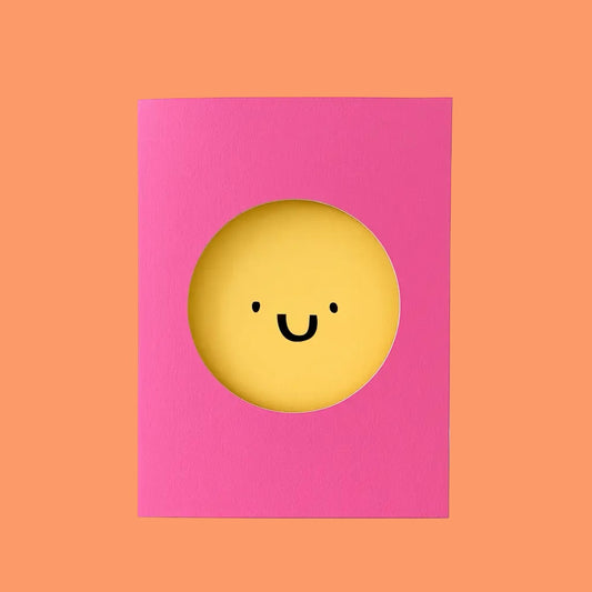 Rumble Cards Die Cut Smiley Face Card