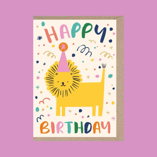 Rumble Cards Happy Birthday Lion Card