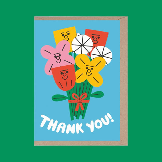 Rumble Cards Thank You Bunch of Flowers Card