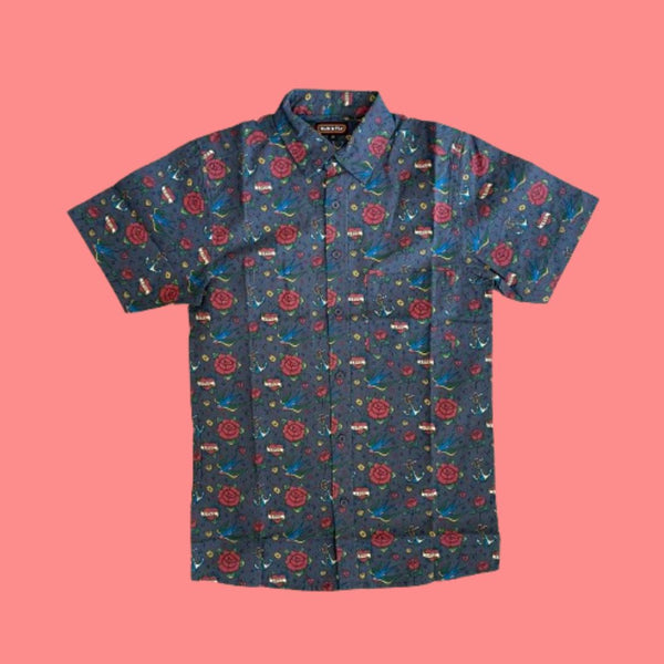 Flatlay of Run and Fly Retro Tattoo Print Shirt