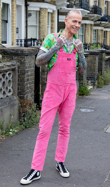 Run and Fly Pink Cord Dungarees