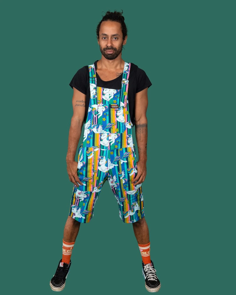 Run and Fly Unicorn Short Dungarees