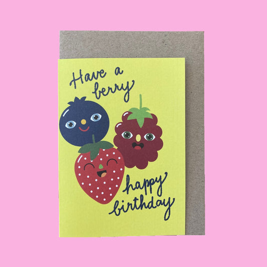 Snail Mail Paper Goods X Lisa Max Berry Happy Birthday Card