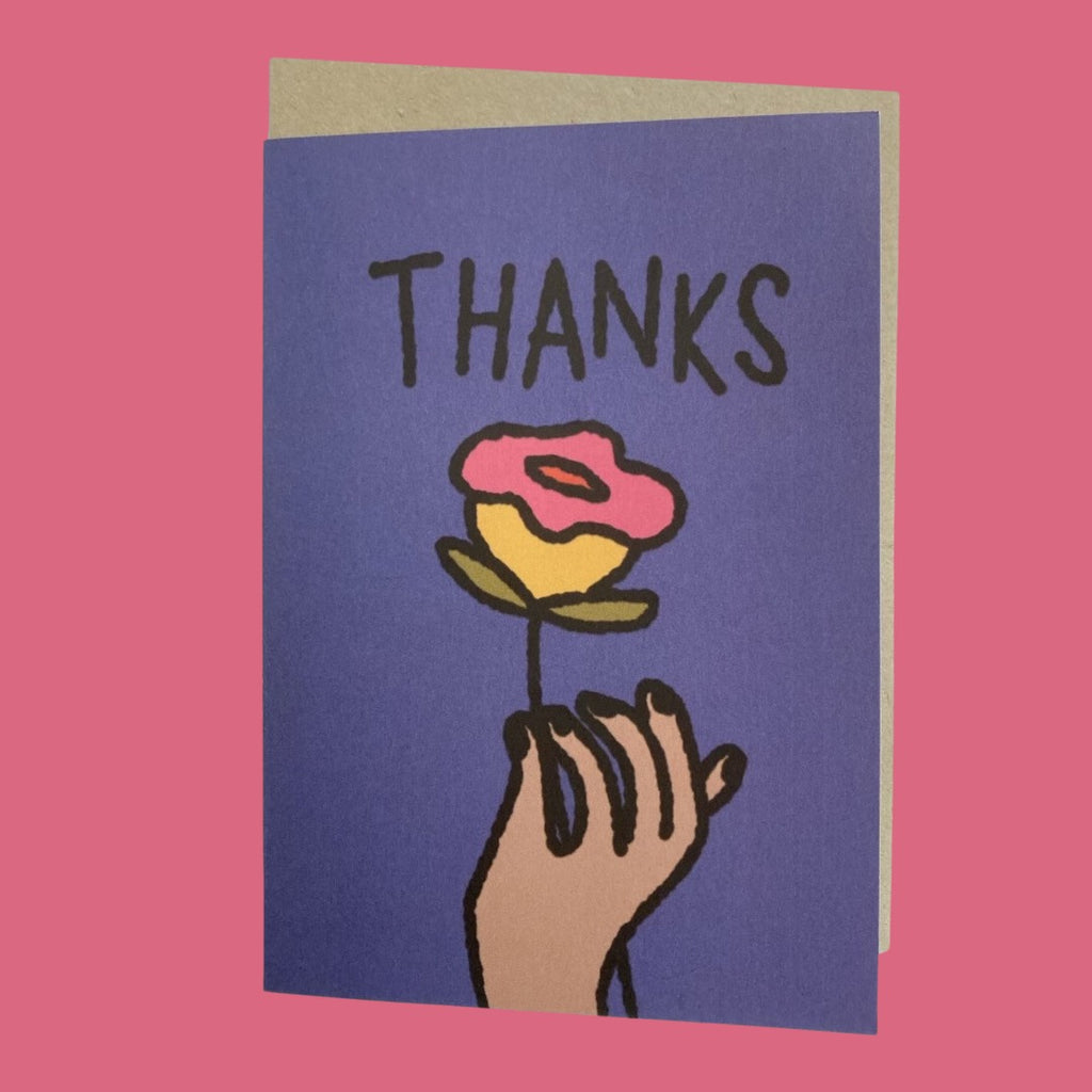 Snail Mail Paper Goods Thanks Flower Hand Card