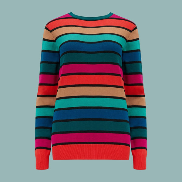 Sugarhill Brighton Astrid Rainbow Stripe Jumper