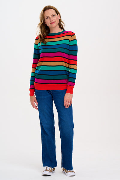 Sugarhill Brighton Astrid Rainbow Stripe Jumper