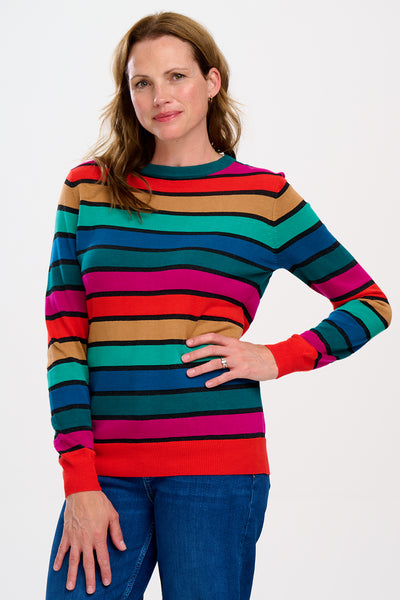 Sugarhill Brighton Astrid Rainbow Stripe Jumper