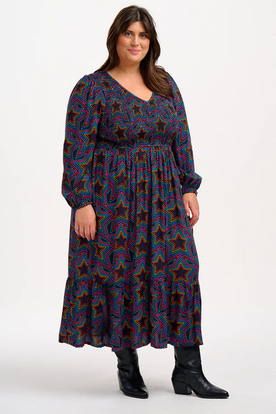 Sugarhill Brighton Amberley Midi Shirred Dress