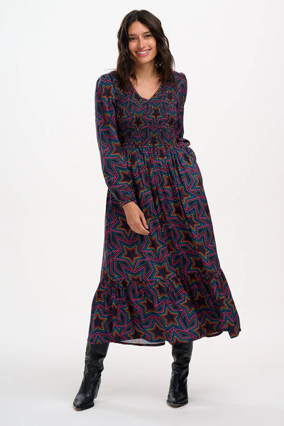 Sugarhill Brighton Amberley Midi Shirred Dress
