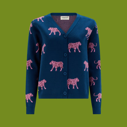 Sugarhill Brighton Jennifer Cardigan - Teal Tiger