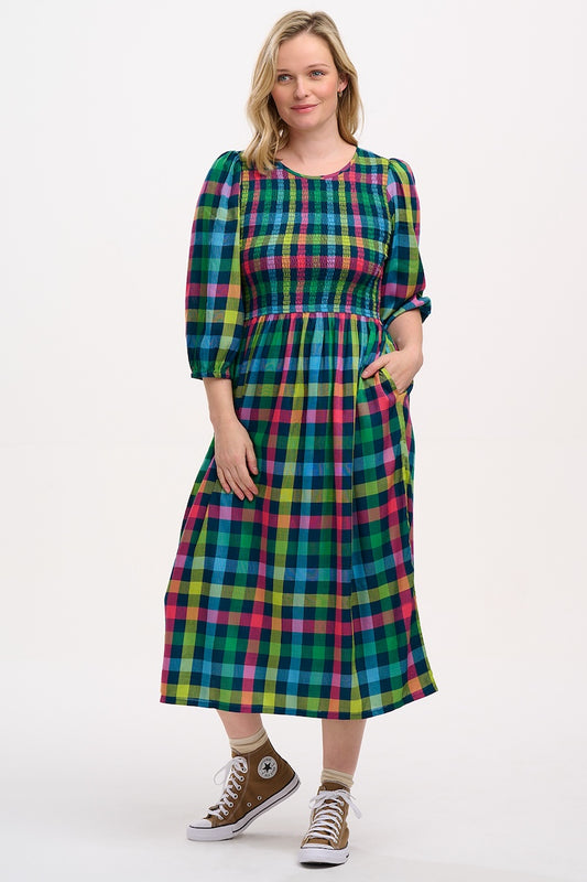 Sugarhill Brighton Ursula Shirred Midi Dress