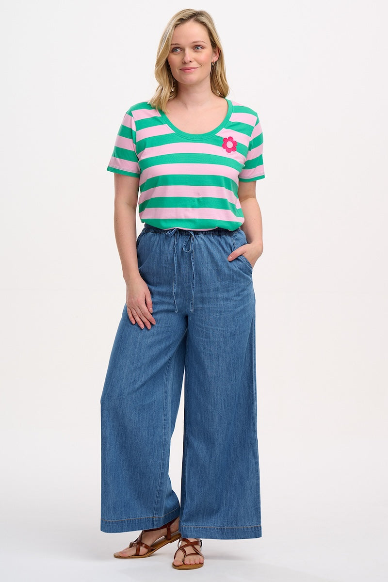 Sugarhill Brighton Sylvie Scoop Neck Tee - Flower