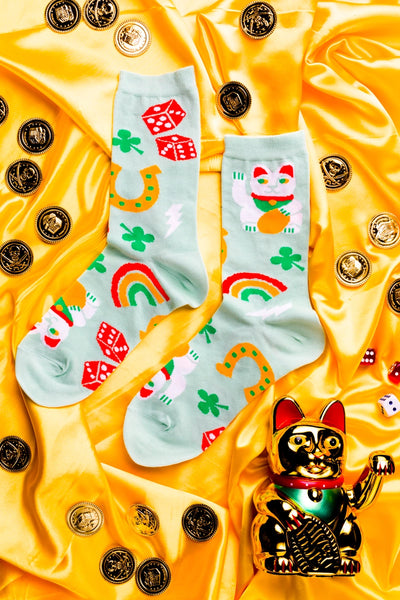 Yellow Owl Workshop Lucky Cat Socks - Small