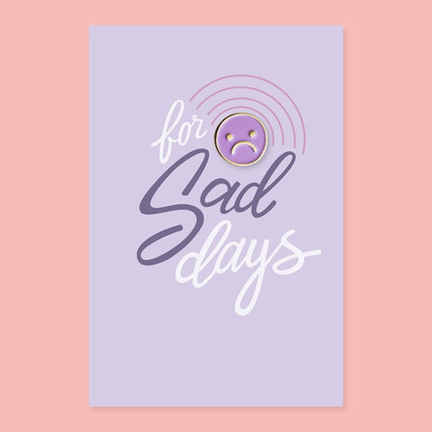 The Good Twin Sad Day Pin & Postcard