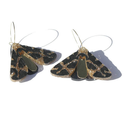 Martha Jean Moth Earrings - Gold