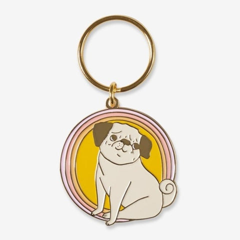 pug dog key ring
