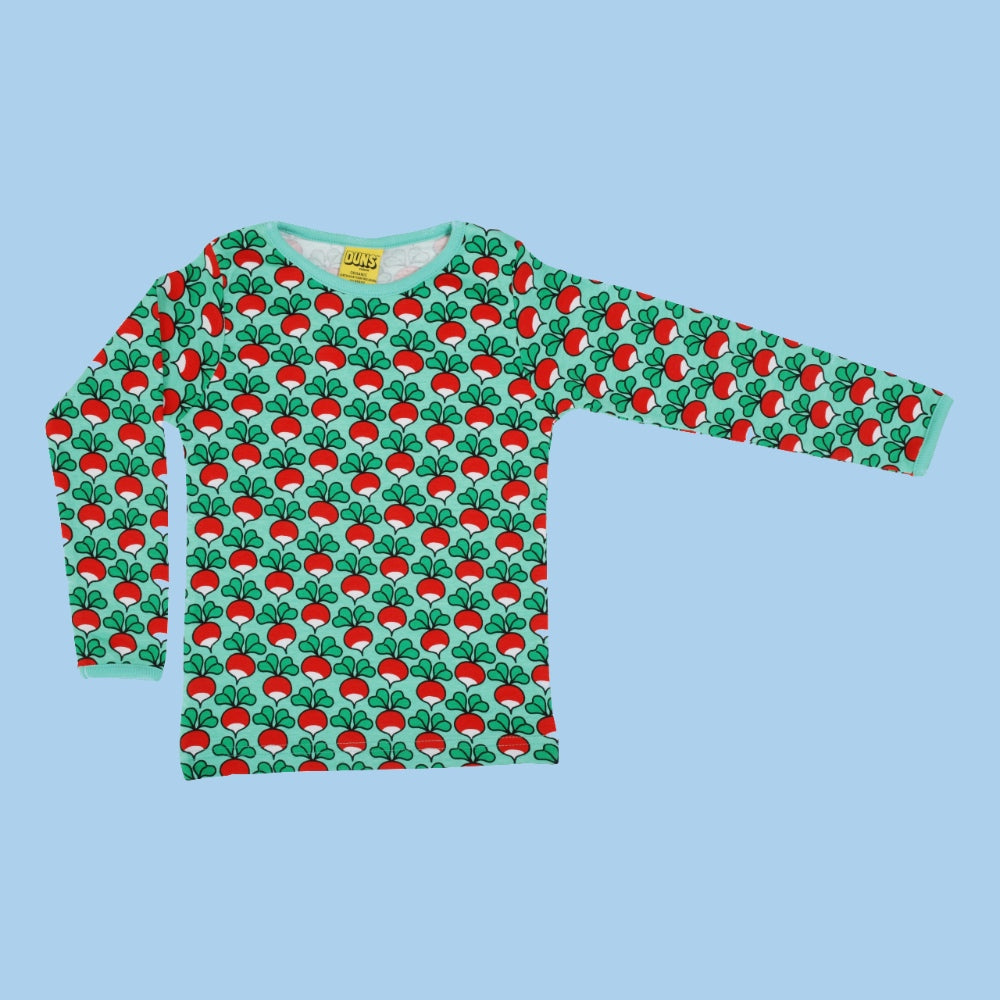 Duns Radish Electric Green Long Sleeve Kids' Top