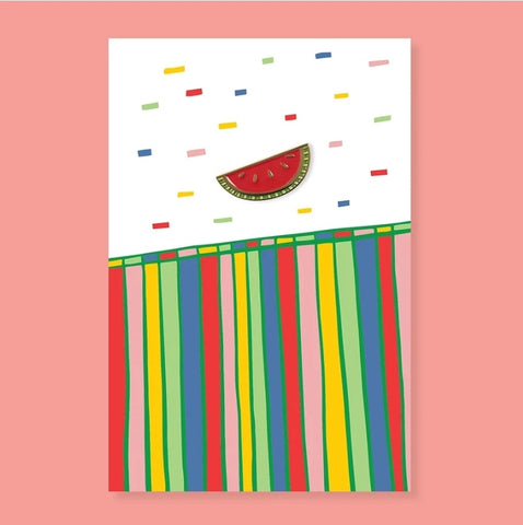 The Good Twin Watermelon Pin & Postcard