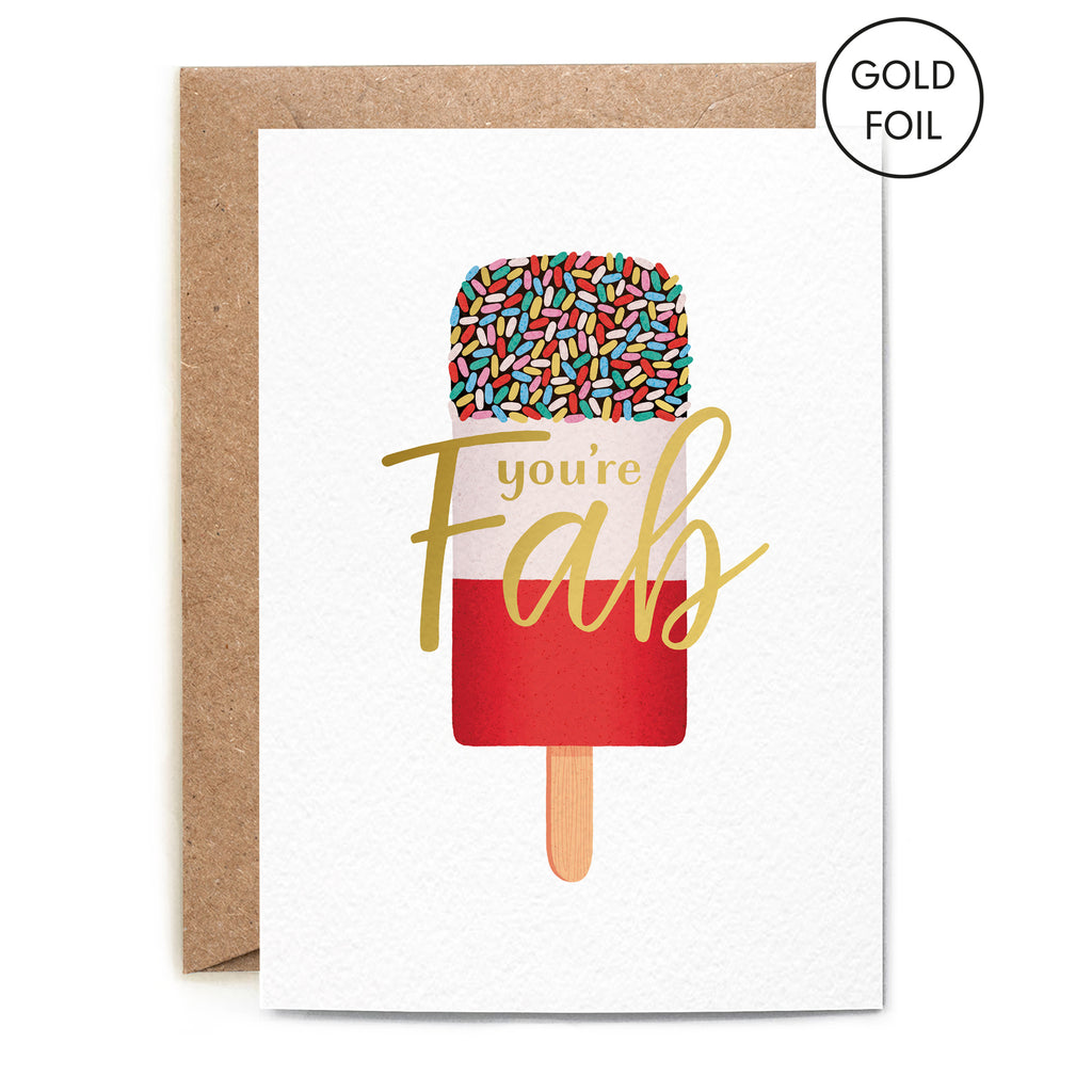 Folio You're Fab Card with Gold Foil