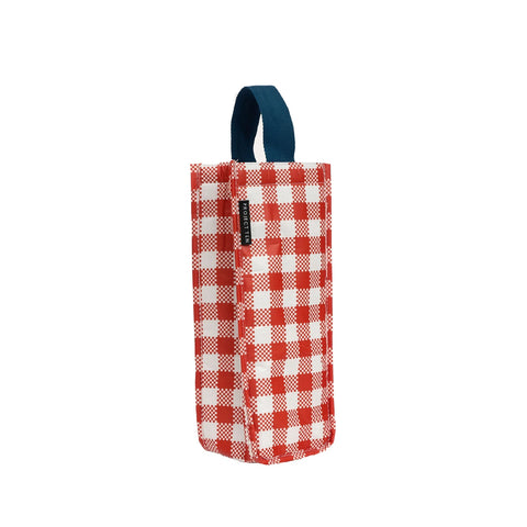 Project Ten Red Checkerboard Wine Bag