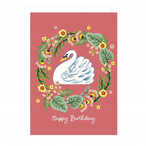 Swan Coastal Press Swan Birthday Card