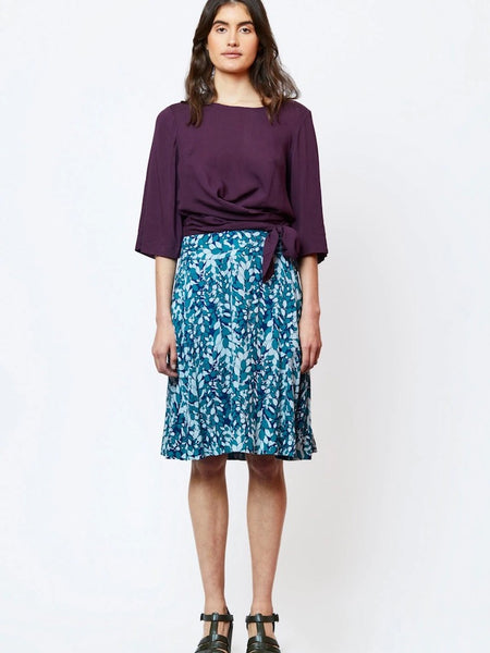 Totem Sereia Skirt Still Sage - ethical brazilian fashion - summer skirts - buy online - Ruck Rover Perth Australia