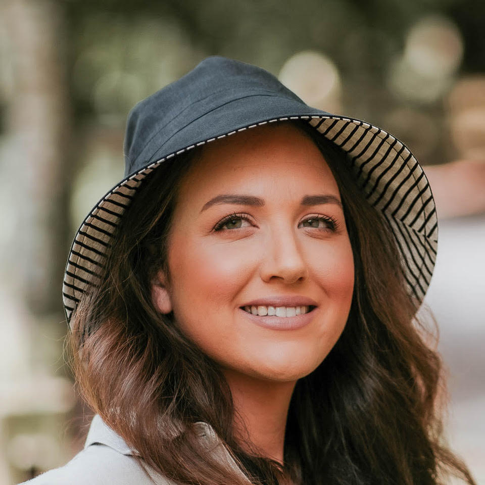 Bedhead Vacationer Reversible Adult Sun Hat - Bobbie / Ebony