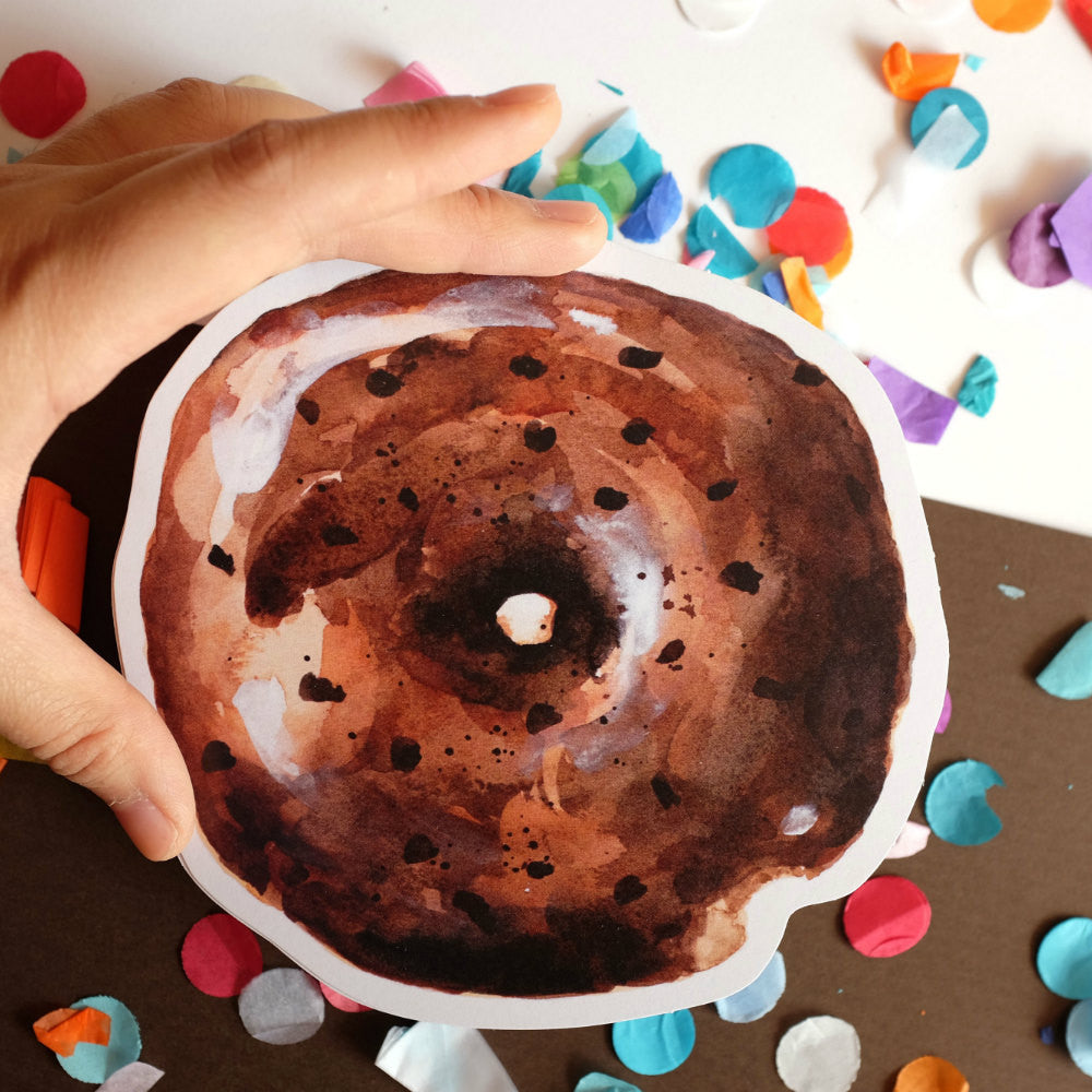 Dawn Tan Chocolate Chip Doughnut Card