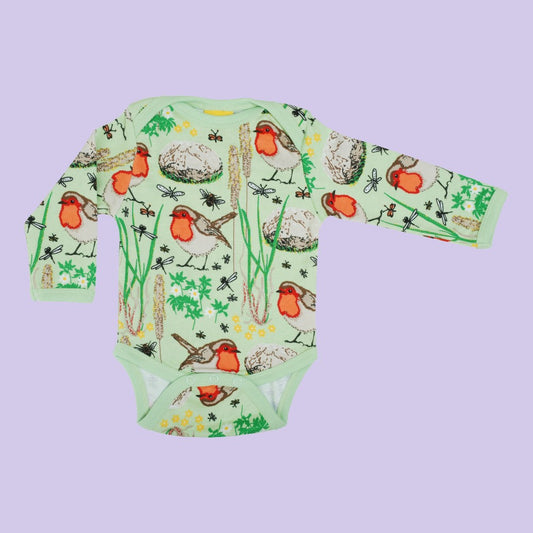 Duns Robin Long Sleeve Bodysuit - Nile Green