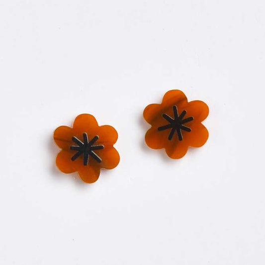 Martha Jean Aster Stud Earrings - Clay