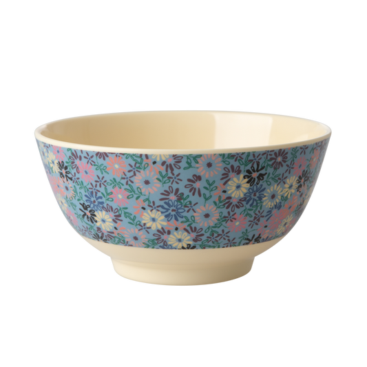 Rice Medium Melamine Bowl - Small Flower