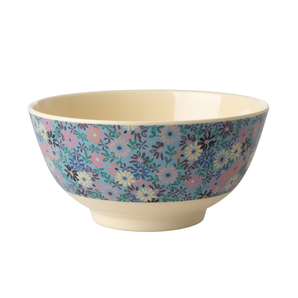 Rice Medium Melamine Bowl - Small Flower