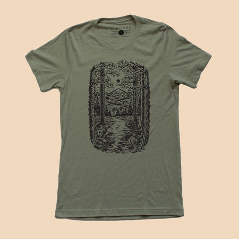 Moore Collection Trail Tee Heather Tee - Olive
