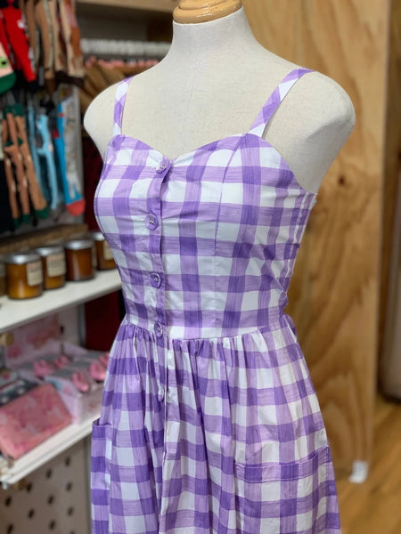 Origami Doll Penelope Lilac Check Dress