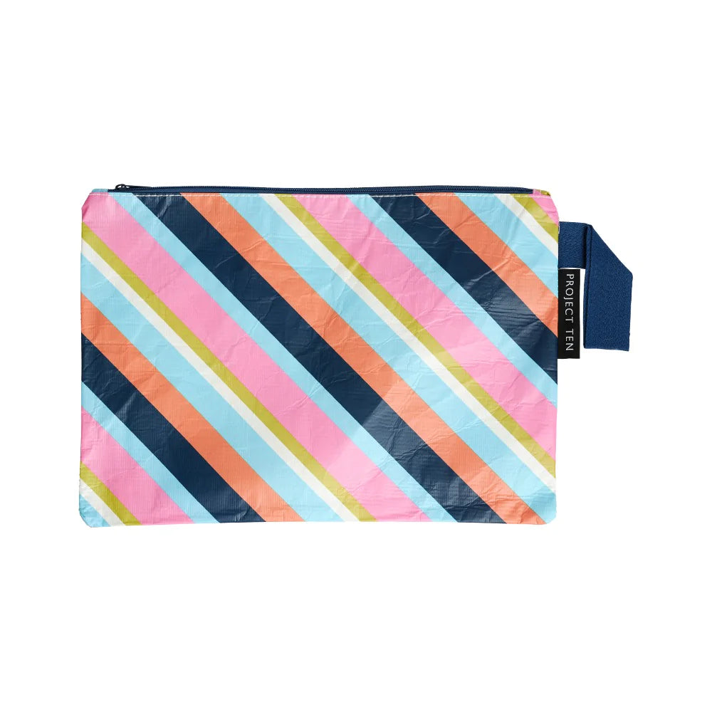 Project Ten Candy Stripe Zip Pouch