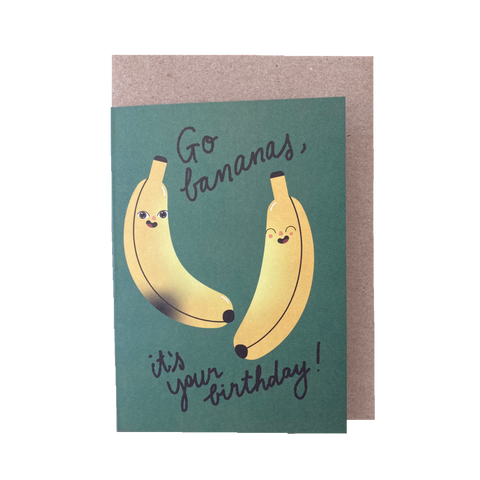 Snail Mail Paper Goods X Lisa Max Go Bananas Card