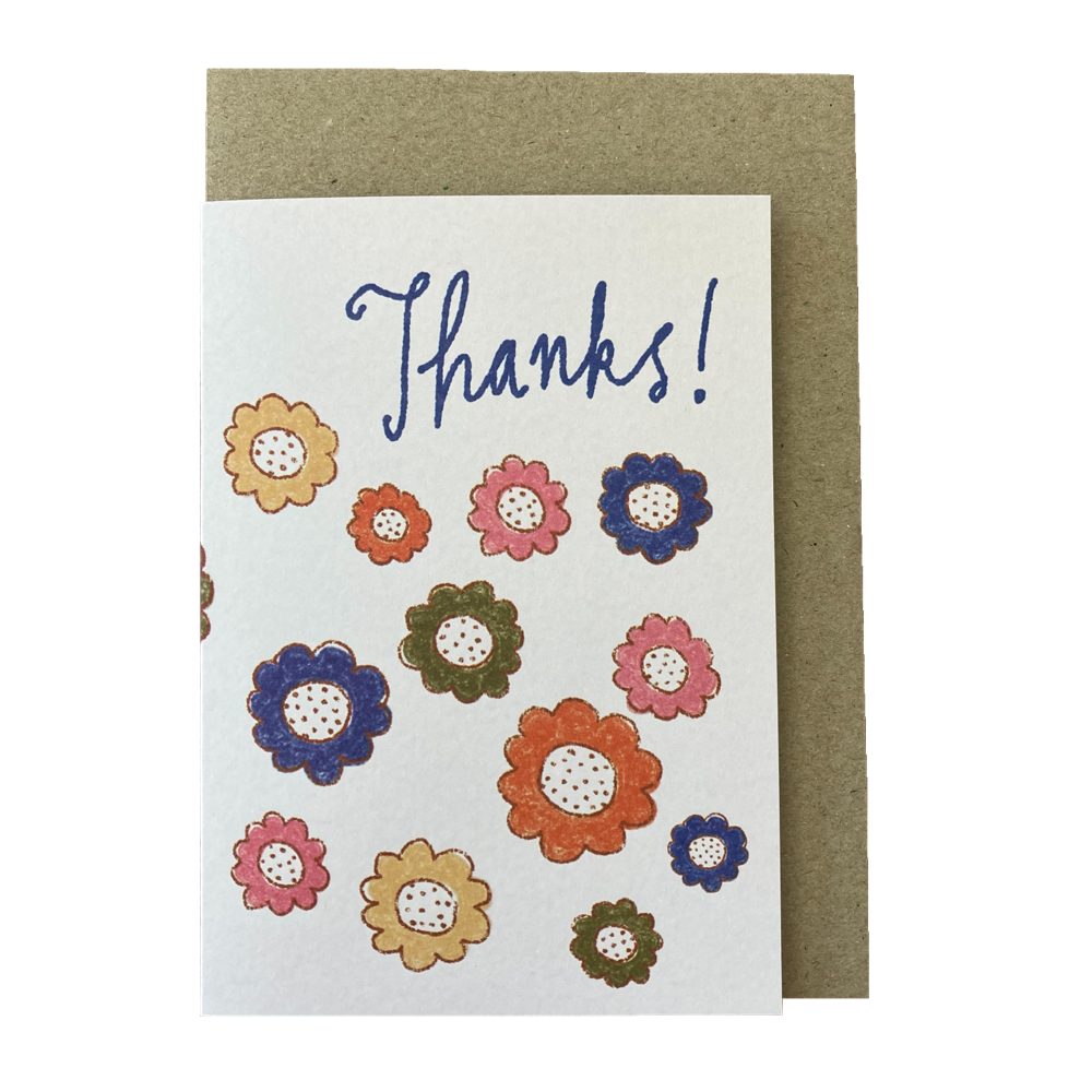 Snail Mail Paper Goods Thanks Scatter Floral Card