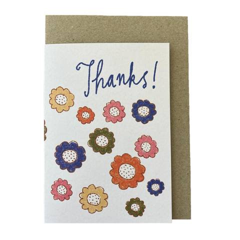 Snail Mail Paper Goods Thanks Scatter Floral Card