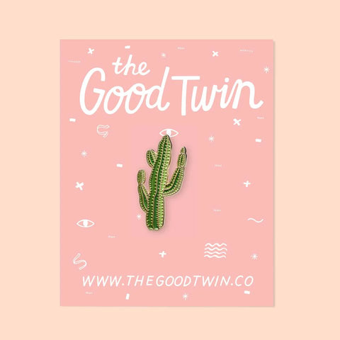 The Good Twin Cactus Pin