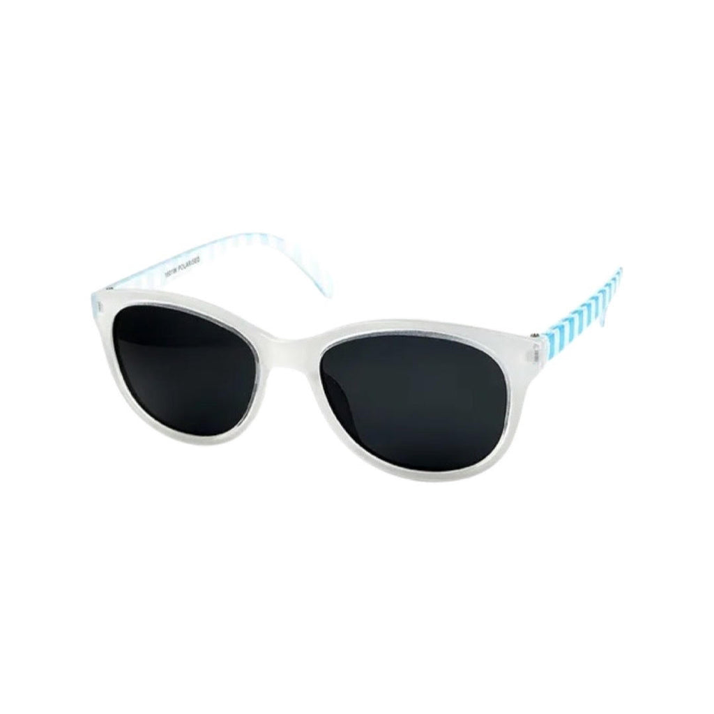 Unity Kids White/Blue Stripe Arms Polarised Sunglasses